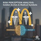 Golden arches and medical symbols overlapping to represent risk perception analysis