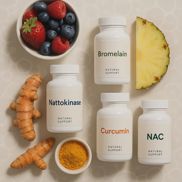 Selection of supplements and foods associated with spike protein detox protocols.